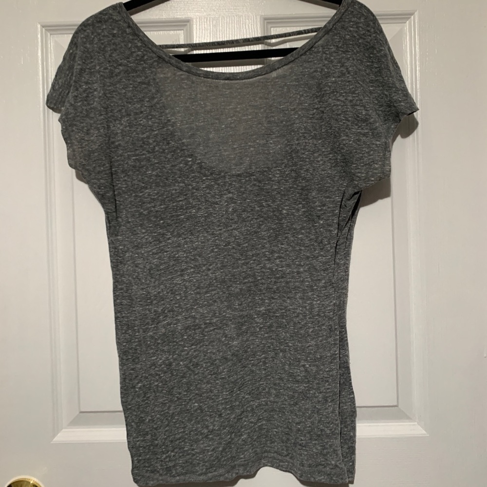 Grey draped shirt